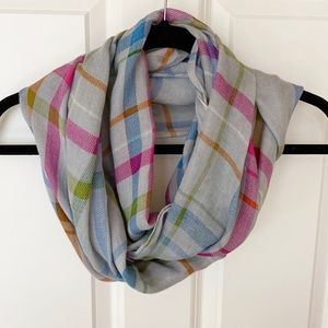Coach Tattersall Plaid Infinity Scarf